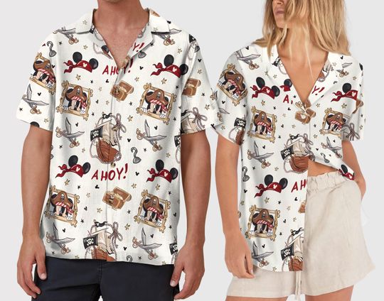 Discover Cruise Hawaiian Shirt, Mickey and Friends Aloha Shirt, Summer Cruise 2026 Shirt, Family Vacation Matching Shirts, Tropical Holiday Top