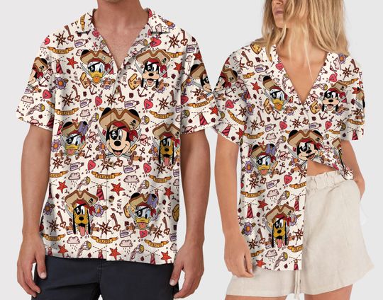 Discover Cruise Hawaiian Shirt, Mickey and Friends Summer Shirt, Cruise Trip 2026 Outfit, Family Matching Beach Vacation Shirts