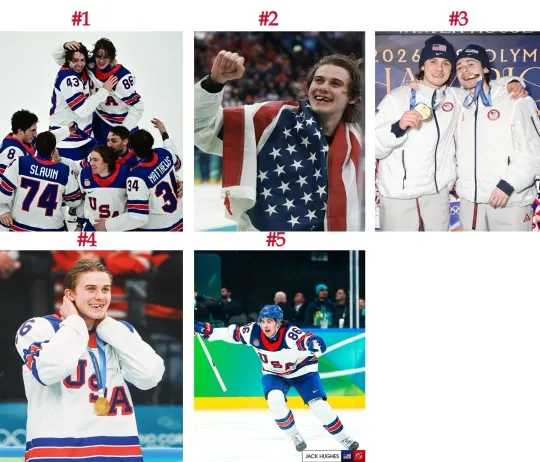 Discover Jack Hughes Team USA Olympic Gold 2026 Hockey Poster