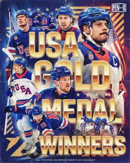 Discover SALE! Team USA 2026 Olympic Hockey Champions Decor, Poster Deco