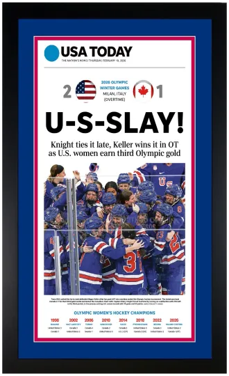 Team USA Women's Hockey Win Gold 2026 Winter Olympics Newspaper Print