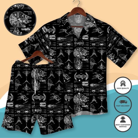 Discover Star Wars Hawaiian Shirt and Short, Funny Star Wars Women Men's Summer Button Down Shirt, Galaxy Character Loungewear Gift Beach Shirt