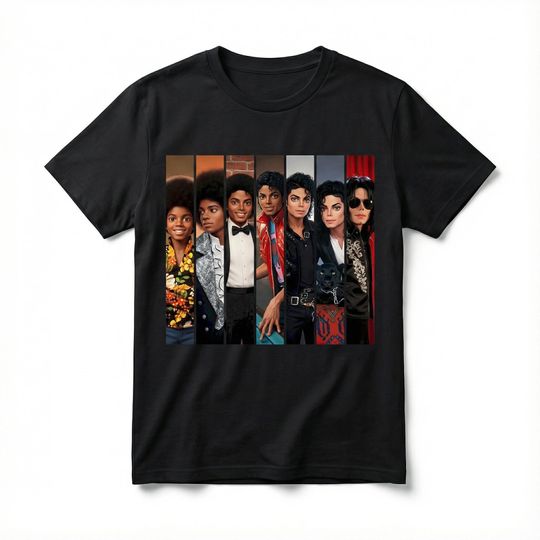 Michael Jackson Evolution T-Shirt Vintage King of Pop Collage