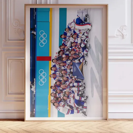 Discover USA Hockey Milano Cortina 2026 Poster Large A0 Size Team No Framed