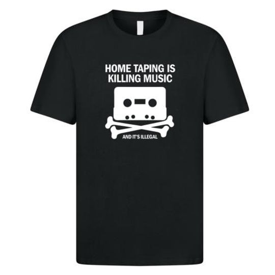 Discover Home Taping Is Killing Music T-Shirt Retro Black Unisex Graphic Tee