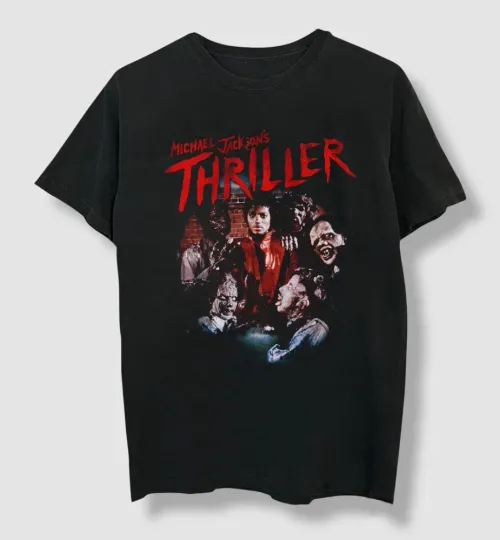 Michael Jackson Men's Black Thriller Graphic T-Shirt