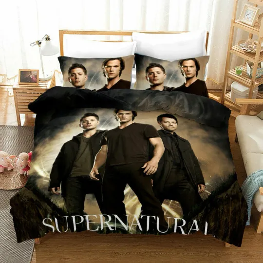 Discover Supernatural 3-Piece Bedding Set with Cover and Pillowcases