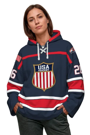 Kendall Coyne USA Hockey Navy Lace Hoodie Jersey