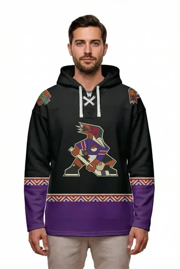 Discover Tucson Roadrunners "Kachina" Alternate AHL Hockey Lace Hoodie Jersey