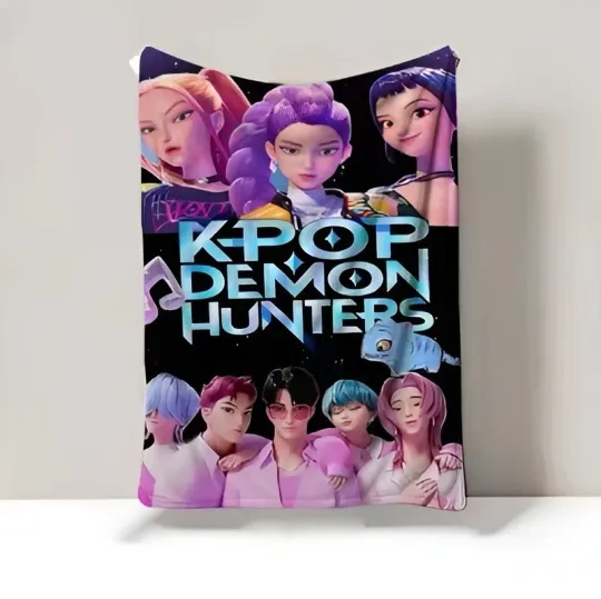Discover K Pop Demon Hunters Huntrix Saja Fleece Blanket
