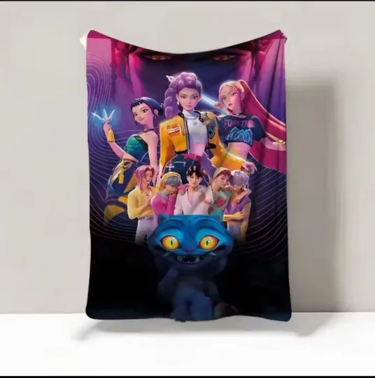 Discover K Pop Demon Hunters Fleece Blanket Throw for Boys