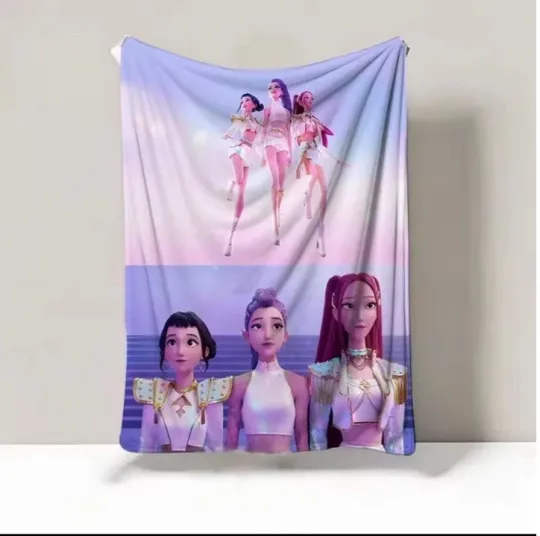 K-Pop Huntrix Fleece Blanket K Pop Demon Hunters 70”x86”