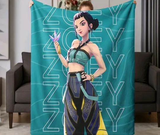 Discover Zoey Kpop Demon Hunters Fleece Blanket
