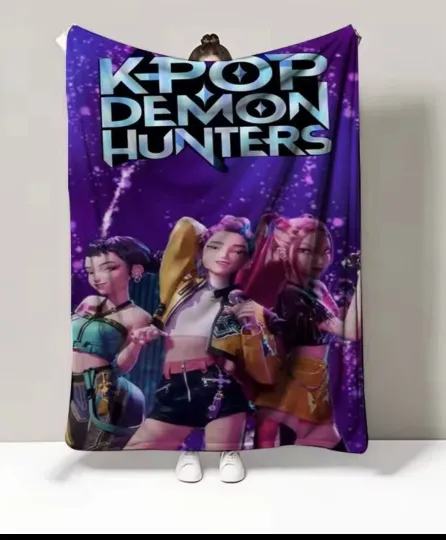 K-Pop Demon Hunter Lap Throw  Fleece Blanket