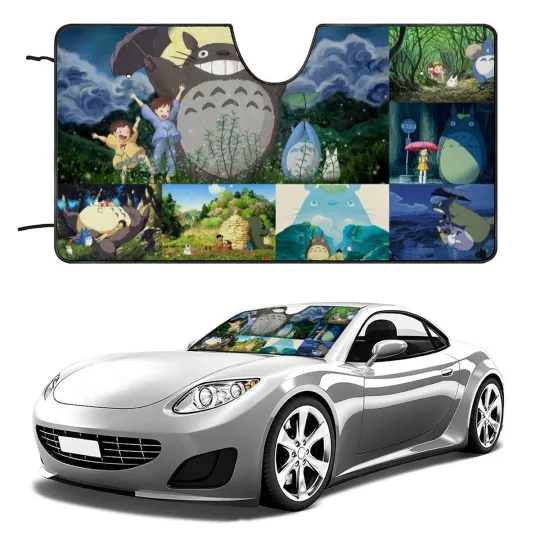 Discover My Neighbor Totoro Car Windshield Sun Shade for SUV Car Truck Front Window