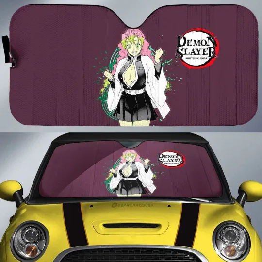 Mitsuri Kanroji Car Sunshade - Custom Windshield Shade for Fans
