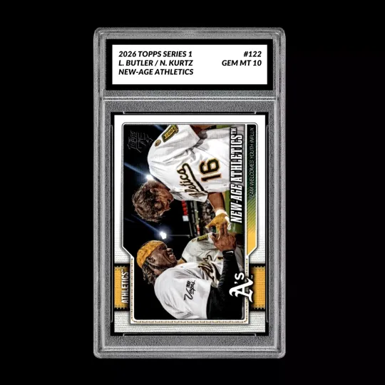 Discover Graded 10 Lawrence Butler / Nick Kurtz 2026  Topps Series 1 Athletics