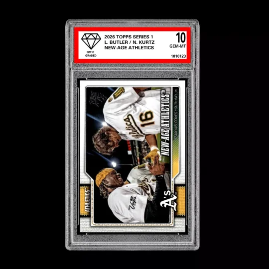 Discover Graded 10 Lawrence Butler / Nick Kurtz 2026  Topps Series 1 Athletics