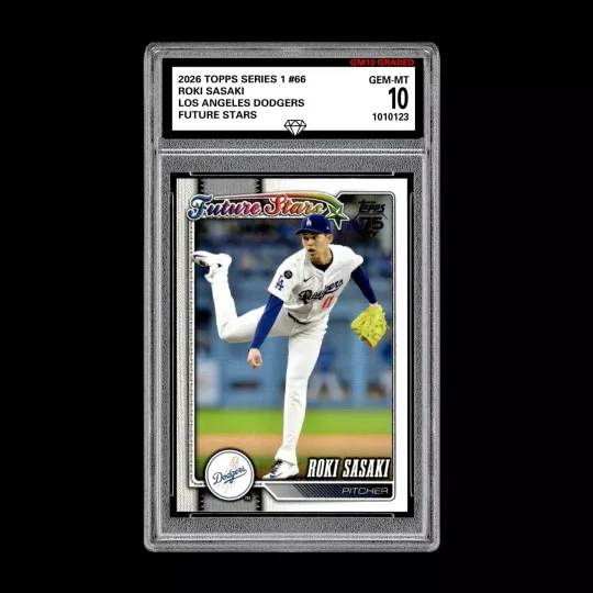 Discover Graded 10 Roki Sasaki #66 Future Stars RC 2026  Topps Series 1 Dodgers
