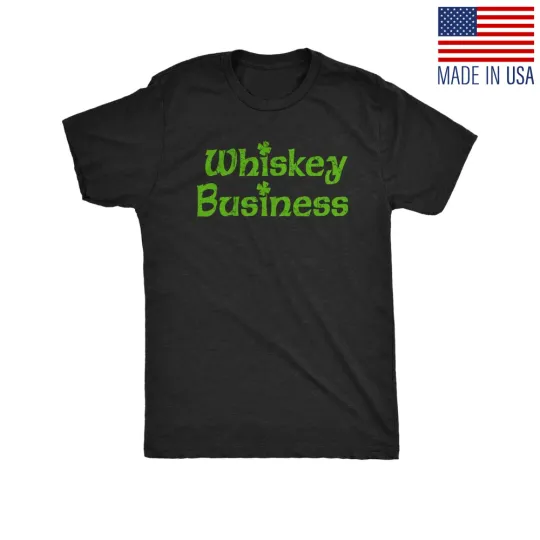 Discover Mens Whiskey Business Funny Drinking T Shirt St Patricks Day Tee for Guys