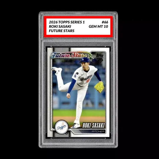 Discover Graded 10 Roki Sasaki #66 Future Stars RC 2026  Topps Series 1 Dodgers