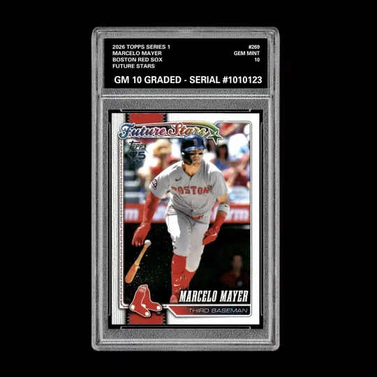 Discover Graded 10 Marcelo Mayer Future Stars RC 2026  Topps Series 1 Boston Red Sox