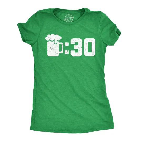Discover Womens Beer Thirty T Shirt Funny Drinking Saint Patricks Day Sarcastic Irish Tee