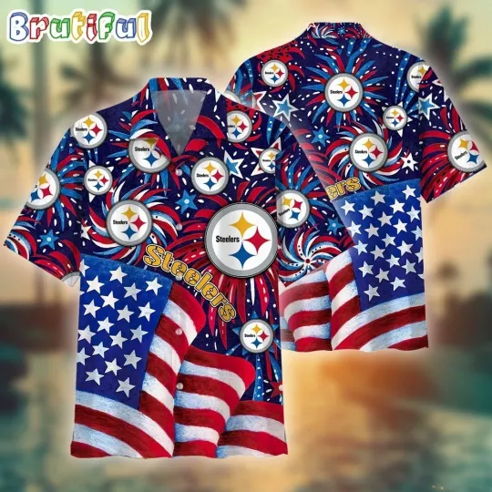 Pittsburgh Football Steelerss Team Hawaiian Shirt Button Down Unisex Adults