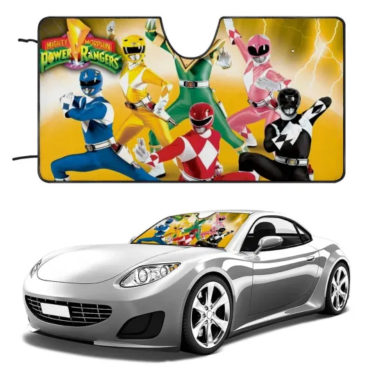 Discover Mighty Morphin Power Rangers Car Sun Shade for SUV Front Window