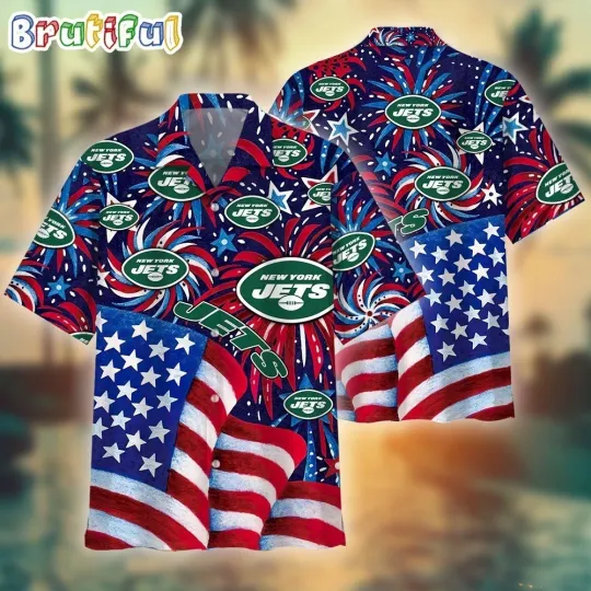 Discover New York Football NY Jetss Team Hawaiian Shirt Button Down Unisex Adults S-5XL