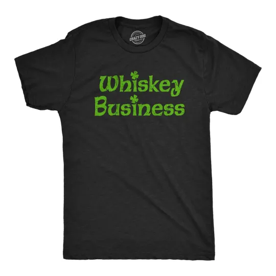 Discover Mens Whiskey Business Funny Drinking T Shirt St Patricks Day Tee for Guys