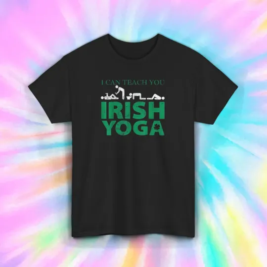 Discover Irish Yoga T-Shirt S-5XL Funny Drinking Humor St. Patrick’s Day Party Gift