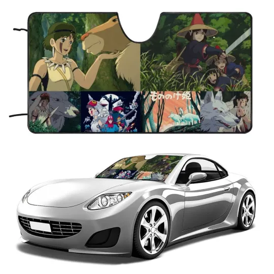 Princess Mononoke Car Sun Shade for Windshield Car SUV Truck Front Window