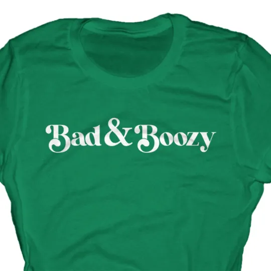 Discover Saint Patricks Day - Bad and Boozy Funny Drinking T Shirts for Women Graphic Tee
