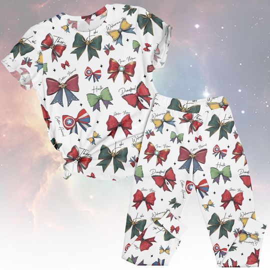 Discover Avengers Hero T-Shirt & Pants Pajamas Set, Marvel Hero Matching Pajama, Avengers Matching Pyjama, Shirt and Pants PJs Set, Gift For Her