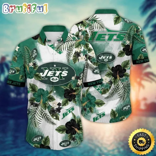 Discover New York Football NY Jetss Team Hawaiian Shirt Button Down Unisex Adults S-5XL