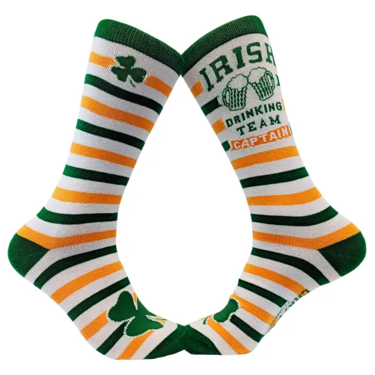 Discover Irish Drinking Team Socks Funny Saint St Patricks Day Beer Novelty Crazy Fun