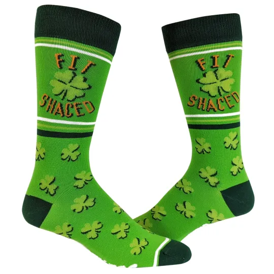 Discover Men's Fit Shaced Socks Funny St Patricks Day Irish Drinking Party Novelty Socks