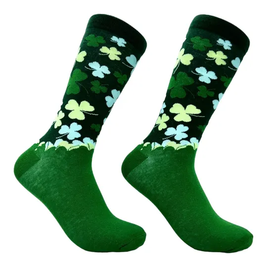 Discover Mens Funny Socks Falling Clovers St Patricks Day Novelty Socks for Men (Falling