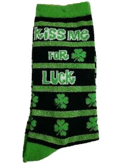Discover St. Patrick's Day Kiss Me For Luck Women's Novelty Crew Socks