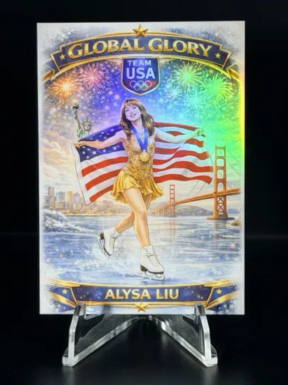 Alysa Liu 2026 Winter Olympics Gold Medal Acrylic Card Fan Art