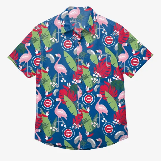 Discover Chicago Cubss Flamingo Floral Hawaiian Shirt