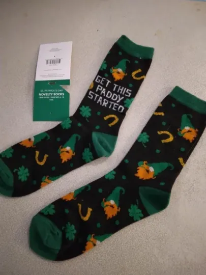 Discover St. Patrick's Day socks Get this Paddy Started Leprechaun 278894