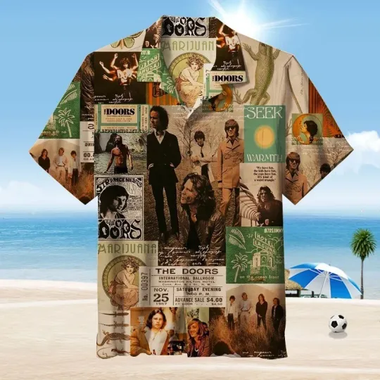 Discover The Doors Legend Rock Hawaiian Shirt Tropical Hawaiian Shirt Summer Beach