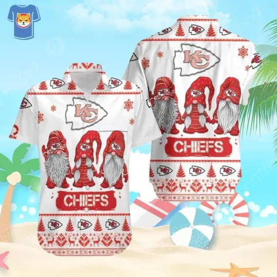 Discover Kansas City Chiefss Hawaiian Shirt Gnomes Christmas Pattern