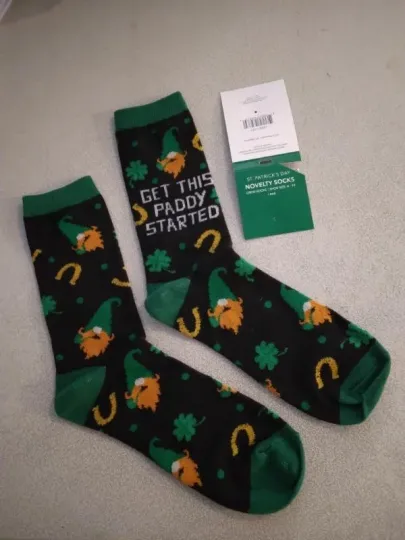 Discover St. Patrick's Day socks Get this Paddy Started Leprechaun 278853
