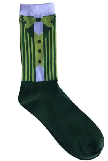 Discover St. Patrick's Day Striped Leprechaun Suit Themed Women's Novelty Crew Socks