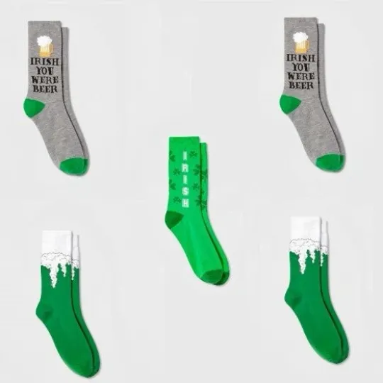 Discover St. Patrick's Day Themed Crew Socks - Value Set of 5