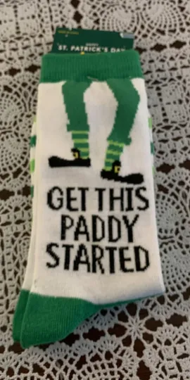 Discover Saint Patricks Day Crew Socks One Size Green Leprechaun Lets Get Paddy Started