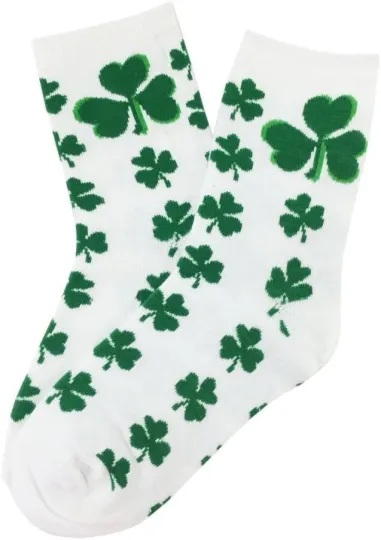 Discover Forum Novelties Pair of Adult Socks with Shamrock Design St. Patrick's, One Size